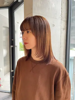 ミディアム 葉月/ボブ/ 透明感カラー／中目黒のヘアスタイル
