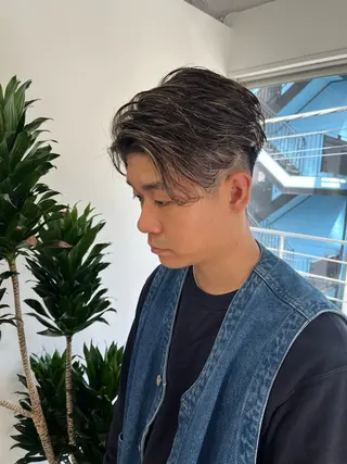 ショート カラー パーマ ヘアアレンジ メンズ 💎髪質改善特化💎 RUITOのヘアスタイル