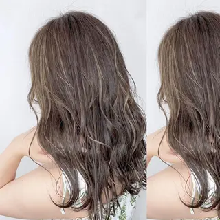 ミディアム カラー JuNブリーチに 縮毛矯正するプロのヘアスタイル