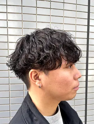 ショート パーマ メンズパーマ梅田 ・川副史晶のヘアスタイル