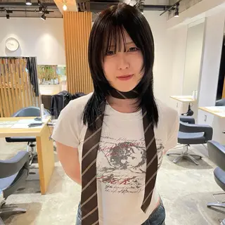 ミディアム カラー ANY所属・透明感カラー sayaᯓ★のヘアスタイル