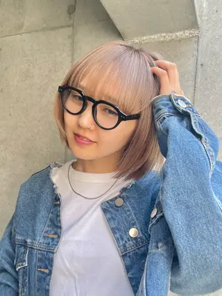 ショート 🪞きら艶ロング カラー🩶 azuのヘアスタイル