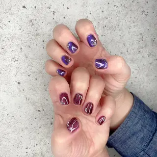 ショート カラー パーマ ヘアアレンジ メンズ キッズ ネイル マツエク・マツパ Salon Ｋのネイルデザイン