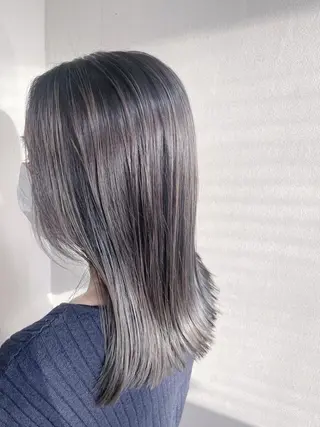 ミディアム カラー ケアブリーチ /髪質 改善/古橋圭史郎のヘアスタイル