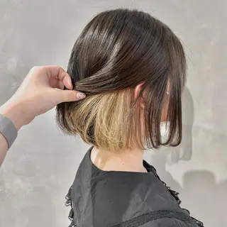 ショート カラー 🤍髪質改善➕透明感 カラー🤍川上葵のヘアスタイル