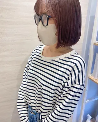 ショート カラー F． 梅田/ボブ/パーマのヘアスタイル