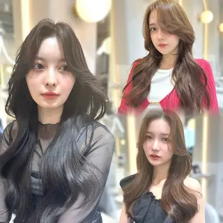 セミロング カラー 新宿/韓国レイヤー 髪質改善カラー/角所のヘアスタイル