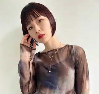 ミディアム 丸みボブ/ショート /大山杏奈🌙のヘアスタイル