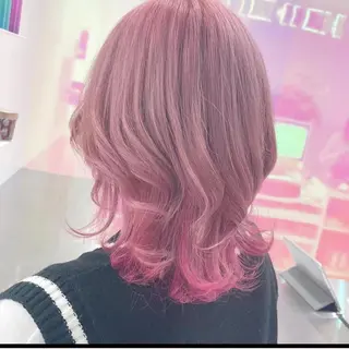 ミディアム カラー ヘアアレンジ ブリーチなしの達人 🌈KAITOのヘアスタイル