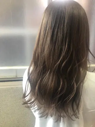 セミロング カラー パーマ ヘアアレンジ 【髪質改善】関根 拓斗のヘアスタイル