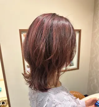 ミディアム カラー 縮毛矯正/🍒ྀི ナカヤマミオ🍒ྀིのヘアスタイル
