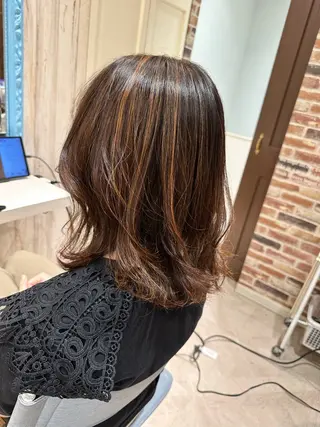 セミロング カラー 【✨髪質改善✨】 西岡　航成のヘアスタイル