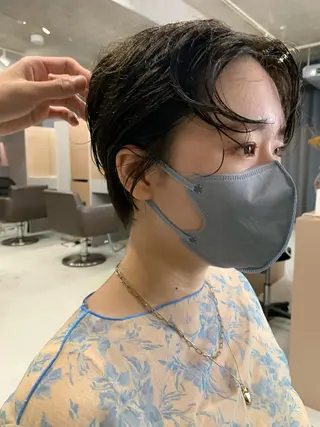 ショート パーマ ボブパーマコテ巻き風 パーマNo1深江秀平のヘアスタイル