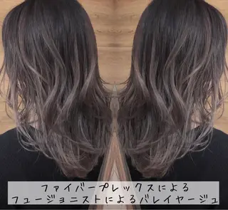 セミロング カラー テトネ タカシのヘアスタイル