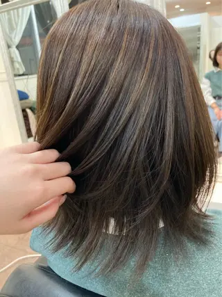ミディアム カラー amie札幌駅前店所属・モデル募集中🌟 aikaのヘアスタイル