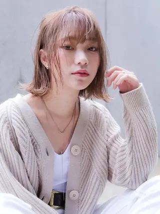 ミディアム カラー hao所属・西山 頌太のヘアスタイル