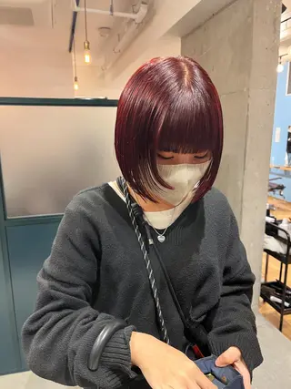 ショート カラー 暖色/パーマ 🌼クニトウメイのヘアスタイル