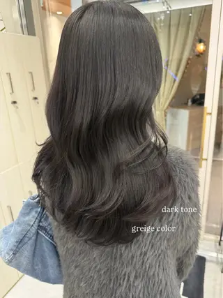 カラー むく。/顔周り 前髪/髪質改善のヘアスタイル