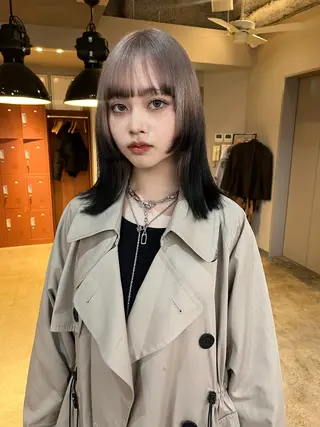 ミディアム カラー 🩷ハイトーン透明感 レイヤー🩷ユリカのヘアスタイル