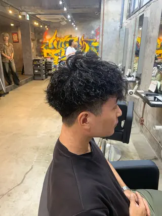パーマ メンズ ⚡️メンズパーマ特化 mens支持◎/忠地のヘアスタイル
