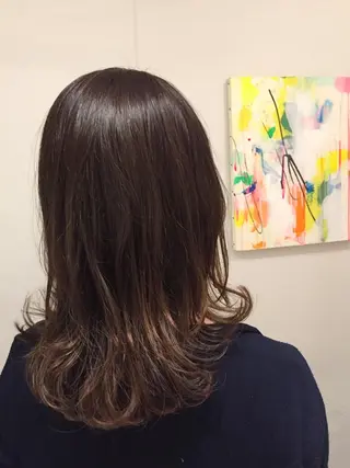 セミロング カラー 💘透明感カラー💘 沖本 将宏のヘアスタイル