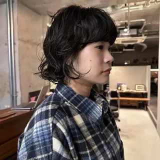 ショート パーマ 前野 日奈のヘアスタイル