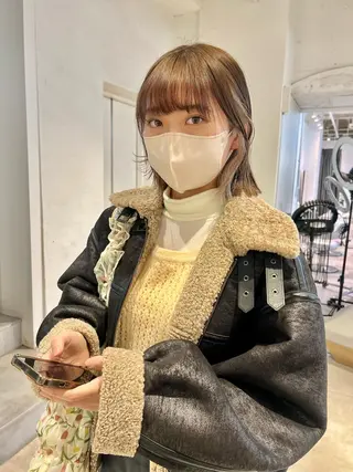 ショート カラー 顔周りカット/透明感 カラー✂️MEIのヘアスタイル