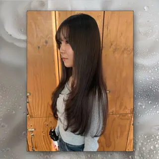 ロング カラー ルプラボウ/豊川/ 美髪カラー/アヤカのヘアスタイル