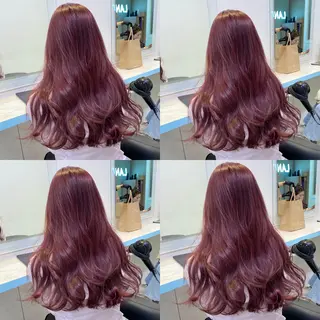 ロング カラー パーマ ヘアアレンジ メンズ キッズ ネイル マツエク・マツパ アイブロウ 🩷モテ髪＆透明感 🩷ミルクティー🩷のヘアスタイル