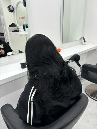 ロング カラー 表参道ハッシュカット レイヤー/リノンのヘアスタイル