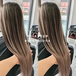 ロング カラー 下妻 カラーエクステ難波のヘアスタイル