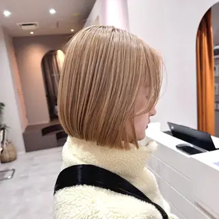 ショート カラー ボブ/色素薄めカラー RISAのヘアスタイル