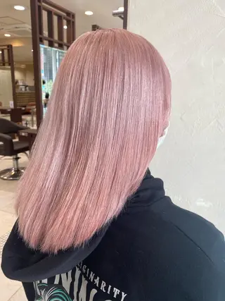 ミディアム 千葉ハイトーンカラー KASUMIのヘアスタイル