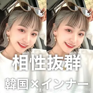 ショート カラー 韓国ヘア/艶カラー /田中悠佑のヘアスタイル