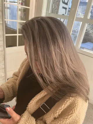 セミロング 阿部 泰博のヘアスタイル