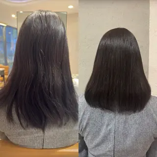 ミディアム 頭から整える美容師 松田のヘアスタイル