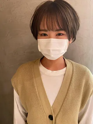 ショート 梅田/赤み消しカラー /顔まわりcut🤍のヘアスタイル