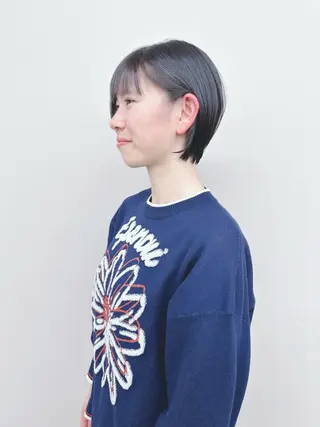 ショート 小顔ボブ/お悩み解決 /ボブパーマ/とういのヘアスタイル