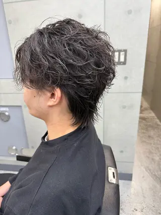 ミディアム パーマ メンズ CHROM TOKYO A.L.T所属・【メンズ・カット】 藪 清正のヘアスタイル