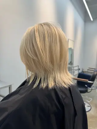 ミディアム 佐久間 一稀のヘアスタイル