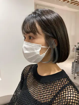 ミディアム カラー 白土 さくらのヘアスタイル