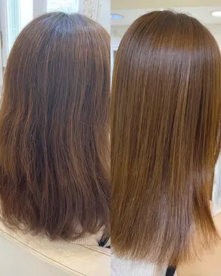 セミロング カラー ヘアアレンジ マツエク・マツパ アイブロウ Noah's　Ark所属・透明感カラー🫧ヘア セット🫧松本菜月の眉毛・アイブロウイメージ