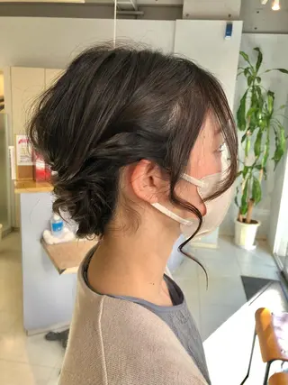 ミディアム ヘアアレンジ 阿部 美咲のヘアスタイル