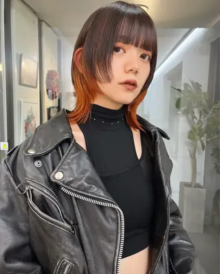 ミディアム ハイトーン/ ボブ/KAIのヘアスタイル