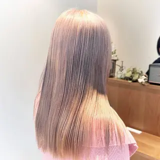 セミロング カラー ハイトーン/エクステ /🎀YUINA🎀のヘアスタイル