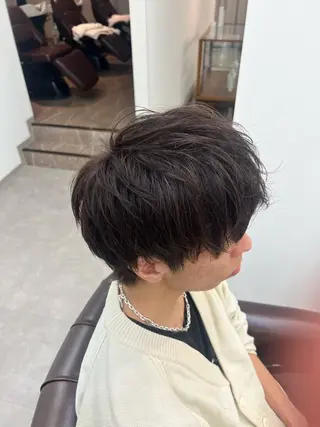 ショート カラー メンズ qualiaクオリア クラモチ　タクミのヘアスタイル