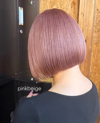 カラー まろみ暖色×ボブ ×chia🕯のヘアスタイル