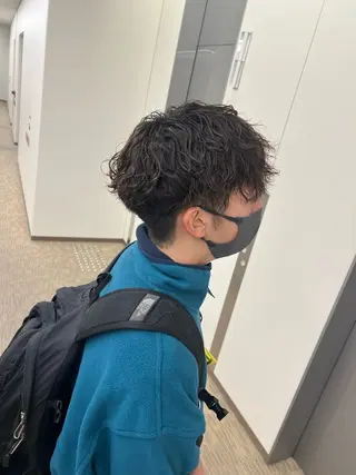 ミディアム パーマ メンズ kimika🥑 メンズ/髪質改善のヘアスタイル