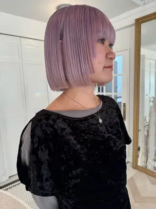 カラー ブリーチカラー🎀 韓国風/寺門美優のヘアスタイル