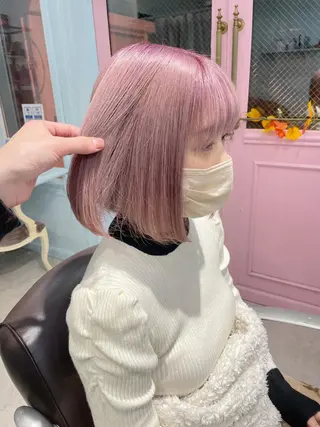 ショート カラー ヘアアレンジ メンズ キッズ 💟Chloe原宿店 🩶ハイトーンのヘアスタイル